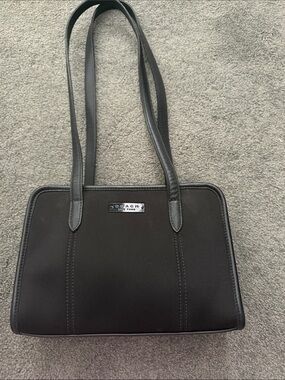 Coach Black Nylon Shoulder Bag with Leather Straps